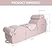 STSERT ZONE Chaise Lounge Chair for Yoga, Chaise Lounge with Headrest, Waist Pad, Foot Pad, Washable Cover Side Pockets Non-Slip Bottom, Yoga Chair for Relaxation Stretching (Pink, Large)