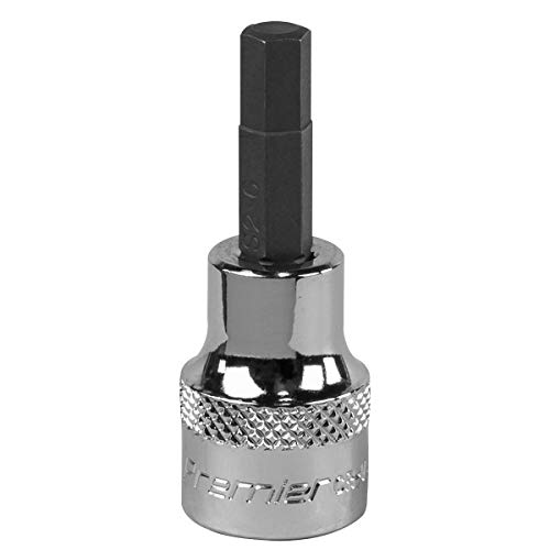 Sealey 6mm 3/8"Sq Drive Hex Socket Bit - SBH009 1 Sealey 6mm 3/8"Sq Drive Hex Socket Bit - SBH009