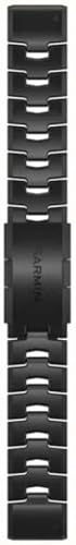 Garmin QuickFit 22 DLC Coating Vented Titanium Watch Band, Carbon Grey