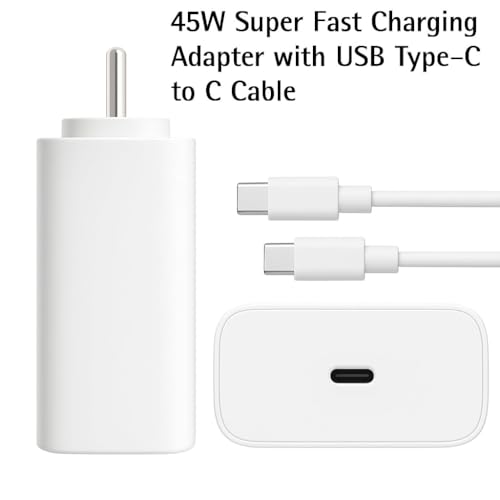 Image of [Orginal] Samsung 45W C-Type Super-Fast Charger Adapte & Cabler for Galaxy S25 /S25 Plus /S25 Ultra /S24 /23 /22 /21 (Ultra /Plus /FE) A56 /Note 20 /S10 5G /9 /8 /M16 (S /A /F /M Series) USB C PD 3.0 Charge Adapter