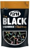 Fini Rouleaux de Réglisse Noire Fourrés, Saveurs Fruitées Acidulées, Friandise Espagnole, 180g