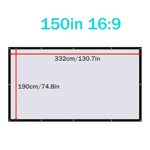 Pantalla de proyección plegable de 150 pulgadas 16:9 miniatura 7