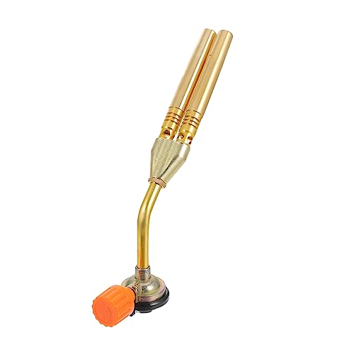 NUOBESTY Quemador De Cocina Con Cabezal De Doble Tubo Para Escupir Soplete De Soldadura Compacto Boquilla De Gas Para Exteriores Soplete De Soldadura Doble Soplete De Abrasión