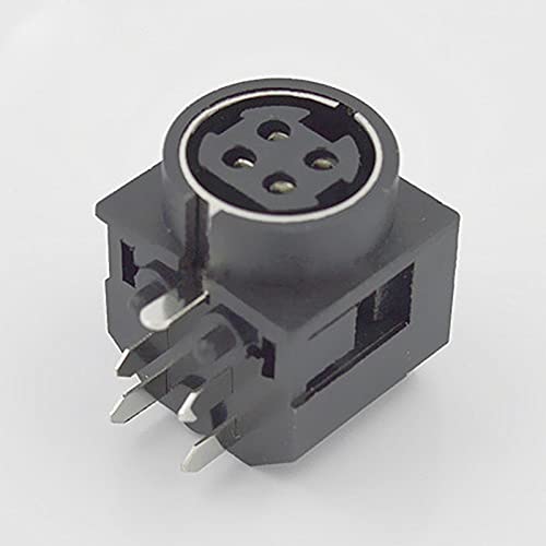 Connectors 10pcs-100pcs S Terminal Socket Plug Four Core Side Inserted DIN Female Connector MPC-4-01 - (Cable Length: 100pcs a Pack)