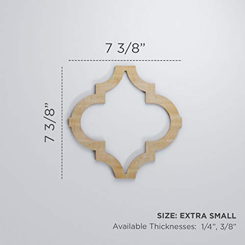 Image of Ekena Millwork 7 3 /8'W X 7 3 /8'H Extra Small Marrakesh Decorative Fretwork Wood Wall Panels, Cherry