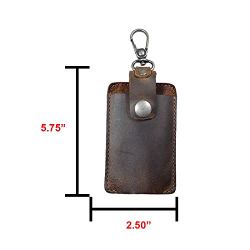 Hide & Drink, Rustic Durable Leather Hand Sanitizer Holder, Keychain, Strong Pouch Clip, Vintage Purse, Classic Backpack or Handbag Accessory, Handmade Includes 101 Year Warranty :: Bourbon Brown - Image 6