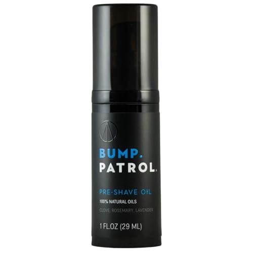 Bump Patrol Pre-Shave Oil for Men with Natural Essential Oils - Smooth Shave, Softer Skin - 1 Ounce
