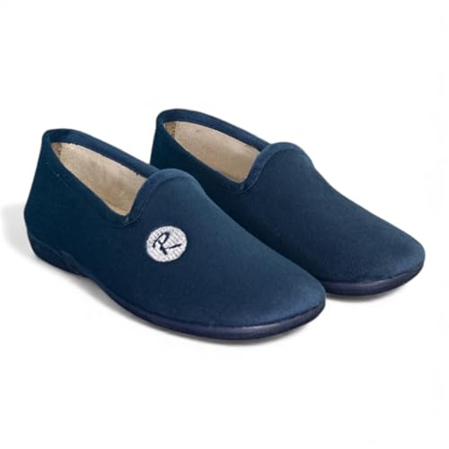 Genérico Zapatillas Casa Hombre Comodas Cerradas Hombre Invierno Antideslizante (Marino, Una talla, Sistema tallas calzado EU, Adulto, Hombre, Números, mediano, 42)