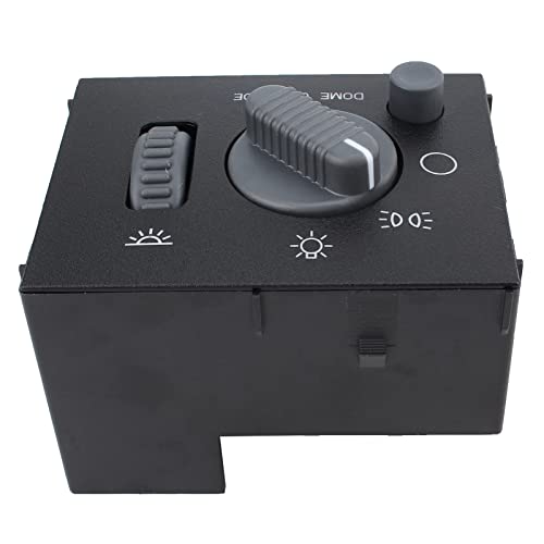 Autokay Headlight Instrument Panel Dimmer Dome Lamp Switch Gray Knob Fits For Chevy Avalanche, Silverado, Tahoe, Suburban, Gmc Sierra, Yukon 1999-2002 | Rep# 15755595, 15738843, D1534G, Sw2157 #TOP4