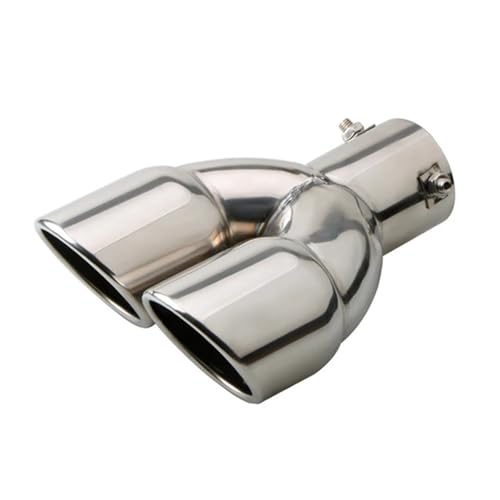 Embout echappement universel double sortie chrome pour rajeunir l'arriere du vehicule