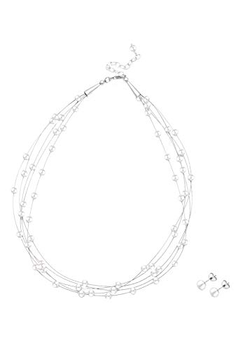 Preisvergleich Produktbild Elli Schmuckset 925 Sterling Silber Süßwasserzuchtperle