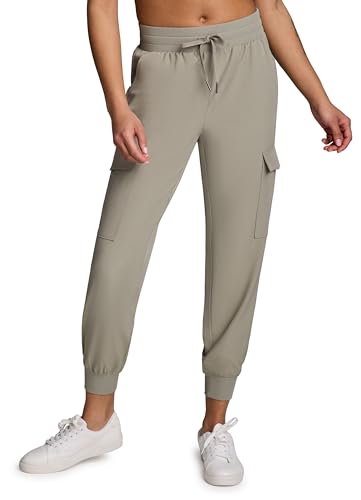 RBX Active Cargo Joggers for Women Lightweight Stretch Woven Womens Cargo Pants for Casual Wear Hiking Workouts Smoke Sa