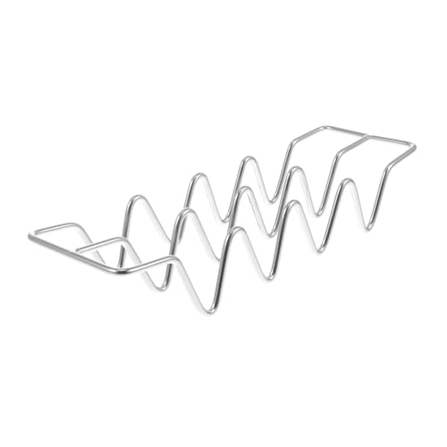 MOLUCKFU 1pc Burrito Stand Can Premium Taco Holders Wire Holder Bin Taco Tray Stand Taco Pizza Serving Plate Rack Tacos De Hot Dog Holder Decor Taco Stand Clear Silver 304 Stainless Steel