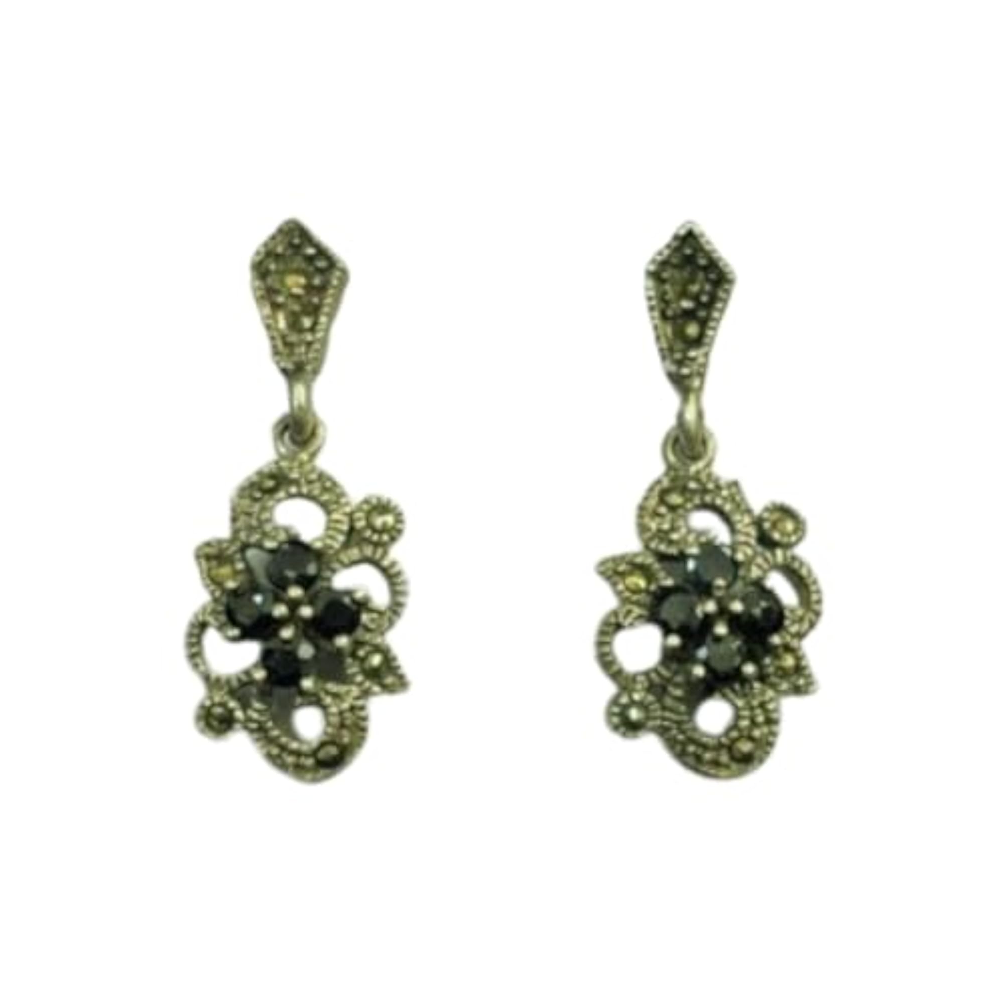 Women's 925 Sterling Silver Rose Quartz Drop Earrings