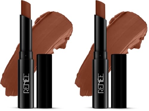 Image of RENEE Very Matte Lipstick - Deep Espresso, Intense Color Pay Off, Full Coverage, Long Lasting & Weightless, Easy Glide Formula With Velvety Finish, Suitable for All Occasion, Ideal For Gifting