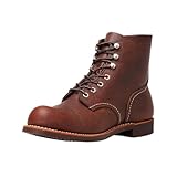 Red Wing Shoes Heritage Iron Ranger #8111 Men's 6-Inch Boot, Full Grain Oiled Leather, Vibram 430 Mini-Lug Outsole, Amber, 7.5 Medium (D)