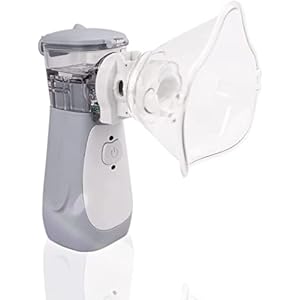 Handheld elektrische inhalator draagbare stoomvernevelaar machine stille koele mist luchtbevochtiger voor volwassenen en kinderen (grijs)