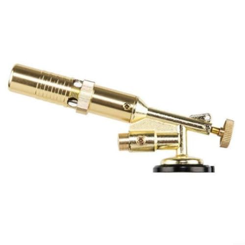 CNANRNANC Cabeza de antorcha de butano de metal, ajustable, control de llama, cobre, herramienta de soldadura para barbacoa, camping, 15 cm