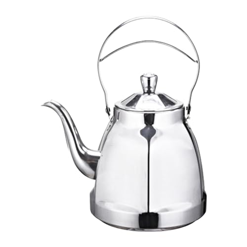 Generic Induction Cooker Kettle Water Kettle Food Grade Stainless Steel Easy to Clean Water Boiler Tea Kettle with Filter for Hotel, 1.5L B, Optional