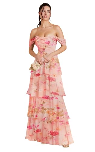 homdor Ruffle Chiffon Bridesmaid Dresses Long for...