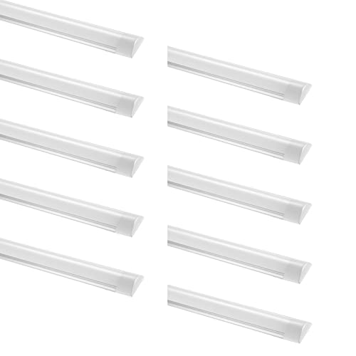 Réglette LED 120CM 40W 4500K Blanc Naturel Blanc pour Éclairage de Bureau et Cuisine