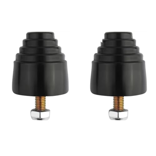 Nicear Kit de 2 topes de suspensión con tuercas, de goma universales, accesorios fiables para la mayoría de coches, camiones y vehículos todoterreno.