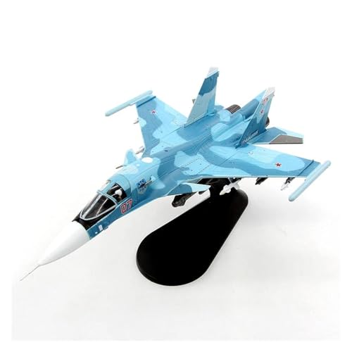 Modelo de avión SU-34 Fuerza Aérea Rusa escala 1:100 diecast en metal CLMJHG