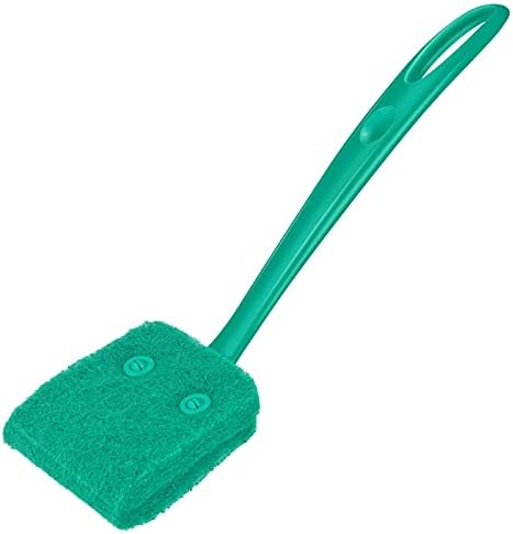 Pawfly Aquarium Algae Scraper Sponge Brush Cleaning Scrubber with 25CM Non-slip Handle for Glass Fish Tanks