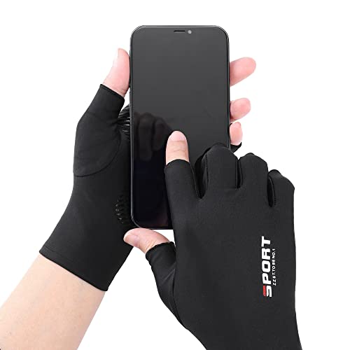 Faletony Fingerlose Fahrradhandschuhe - Angeln Gloves für Herren und Damen, Touchscreen Rutschfeste Thermo Sport Handschuhe für Motorrad, Camping, Wandern, Bergsteigen