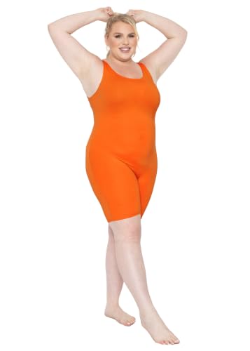 Image of STRETCH IS COMFORT Womens Plus Size Tank Unitard Athletic Rompers For Women