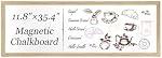 Dry Erase Board for Wall, Large Magnetic Whiteboard, White Board Dry Erase for Decoration/Planning/Kitchen Grocery List/Memo, for Office/School/Home 11.8"x 35.4"