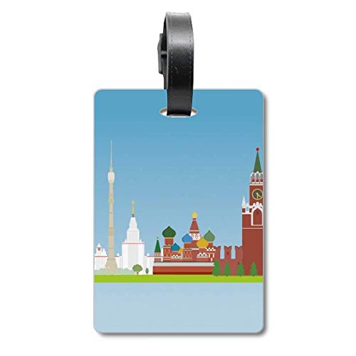 Étiquette de valise motif Russie pour l'identification de vos bagages en voyage