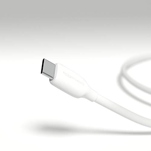 Image of Amazon Basics USB-C to USB-C 2.0 Fast Charging Cable, 480Mbps Speed, USB-IF Certified, for Apple iPhone 16 /15, iPad, Samsung Galaxy, Tablets, Laptops, 3 Foot, White