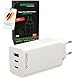 PATONA Premium GaN 100W PD3.0 Schnell-Ladegerät, 2X USB-C Port, 1x USB-A, QC3.0, Power Adapter Weiß, Netzteil Kompakt & leistungsstark, ideal für Profis & Vielnutzer, langlebig und sicher