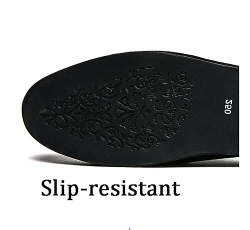 Mens Black Backless Loafers Genuine Leather Mules Shoes4