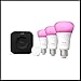 Philips Hue Starter Kit: Bridge Pro + 3 A19 E26 Smart Bulbs + Button, White & Color Ambiance, Smart Light Hub, Works with Apple Home, Alexa, Google, Samsung SmartThings