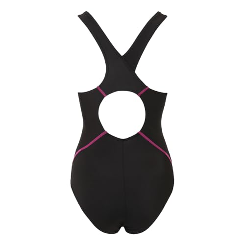 Monokini 1 pièce color block rose vif avec attache dos en taille S