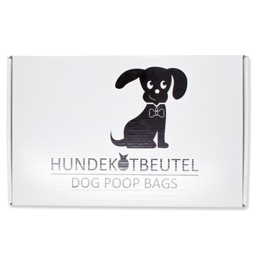 1000 Stück Hundekotbeutel (10 Blöcke á 100 Beutel), zum Aufhängen, schwarz in 21 x 31,5 cm + 3,5 cm Rand