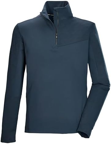 Killtec Herren Funktionsshirt/Fleeceshirt mit Stehkragen und Reißverschluss KSW 58 MN FLX SHRT, dunkelblau, XXL, 43460-000