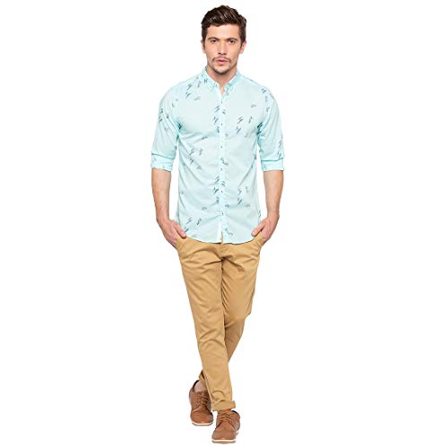 Image of Spykar Men's Printed Slim Fit Shirt