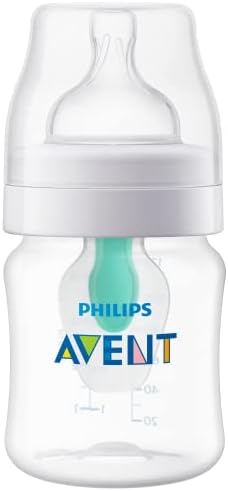 Philips Avent Anti-Colic Baby Bottle with AirFree Vent, Slow Flow, 4 oz