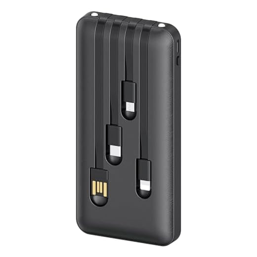 Carregador Portátil 1Hora Power Bank com 4 Cabos Preto