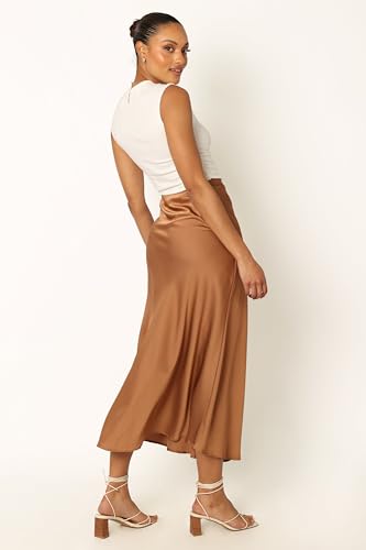 Image of Petal & Pup Women's Nellie Satin Midi Skirt