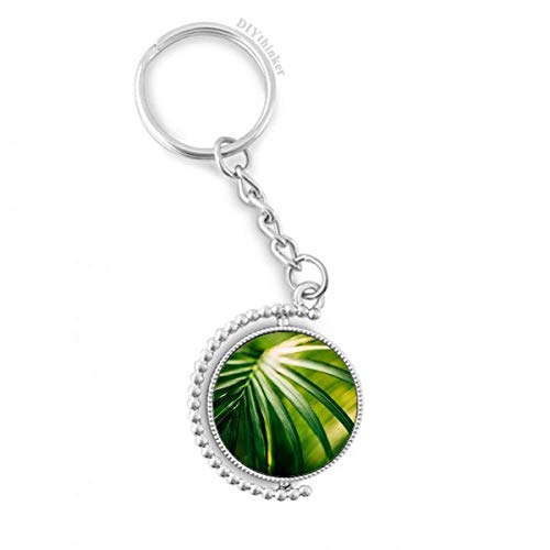 Clé anneau plante feuille multicolore, l'idée cadeau parfaite