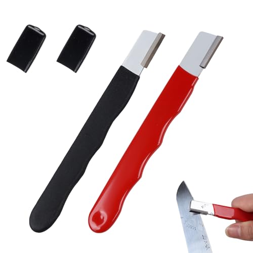 2 Pack Pocket Sized Garden Tool Blade Sharpener Sharpening Tool for Pruners, Shears, Knives, Axes...