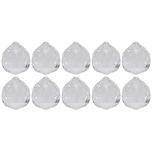 10pcs 30mm Acrylic Crystal Ball Decorations Hanging Crystal Ornaments Christmas Tree Decorations Balls Hanging Crystals for Decorative Wedding Home Decor
