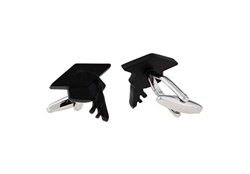 Mancuernillas KnBoB para hombre Sombrero de graduación negro miniatura 2