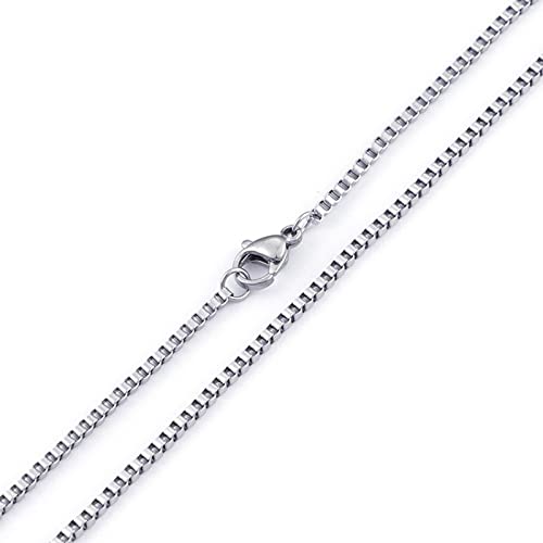 Collier de chaîne en acier inoxydable durable avec fermoir mousqueton robuste pour homme punk