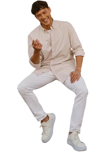 ALTINYILDIZ CLASSICS Erkek Beyaz-Bej Comfort Fit Rahat Kesim…