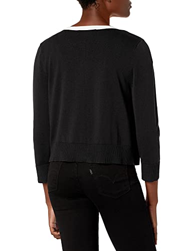 Karl Lagerfeld Paris Women's Knit Bolero, Black/Ivory, X-Large #TOP1
